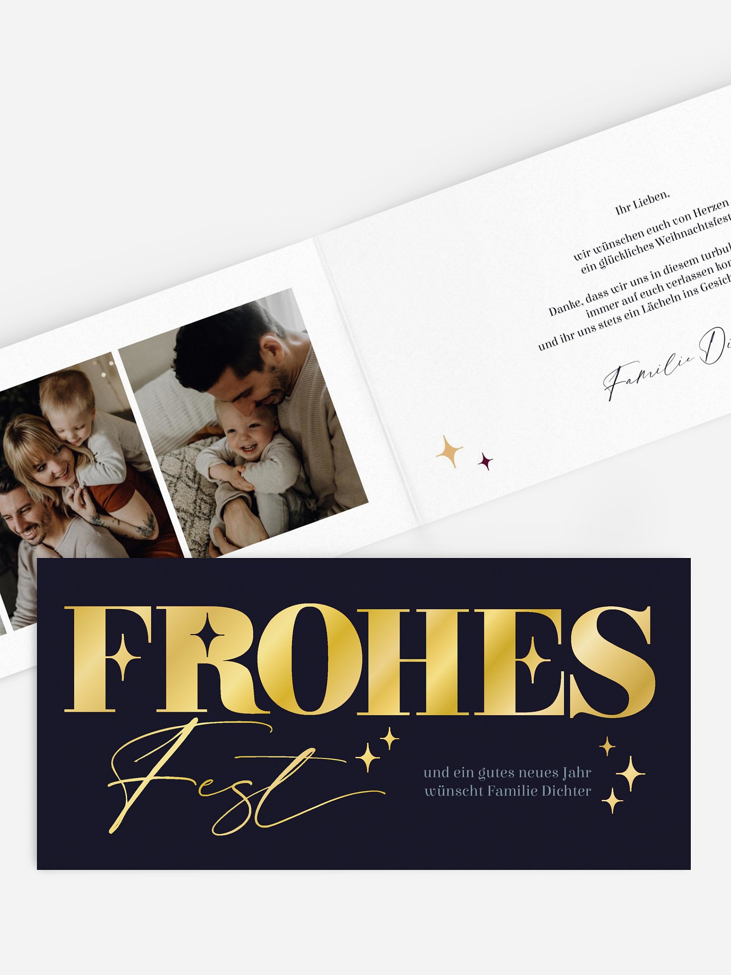 Weihnachtskarte Bold Letters