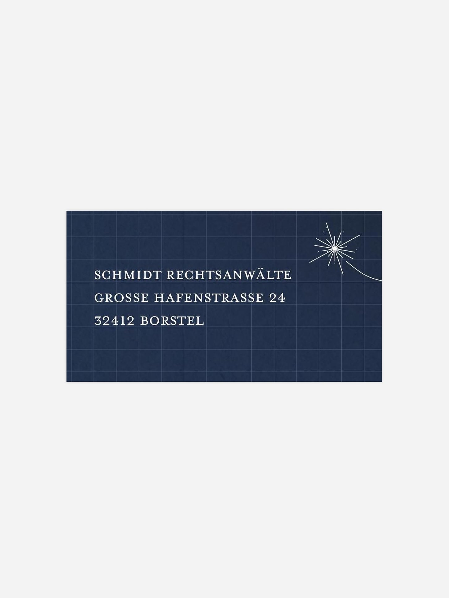 Empfängeraufkleber geschäftl. Weihnachten Shooting Star