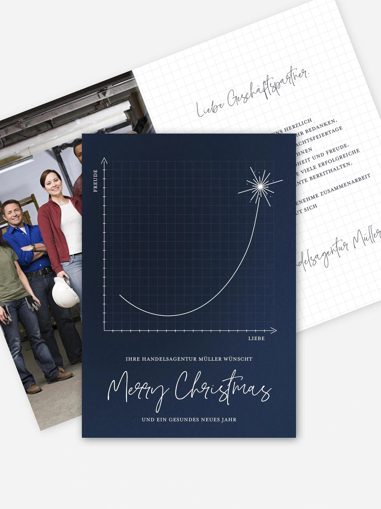 Geschäftliche Weihnachtskarte Shooting Star