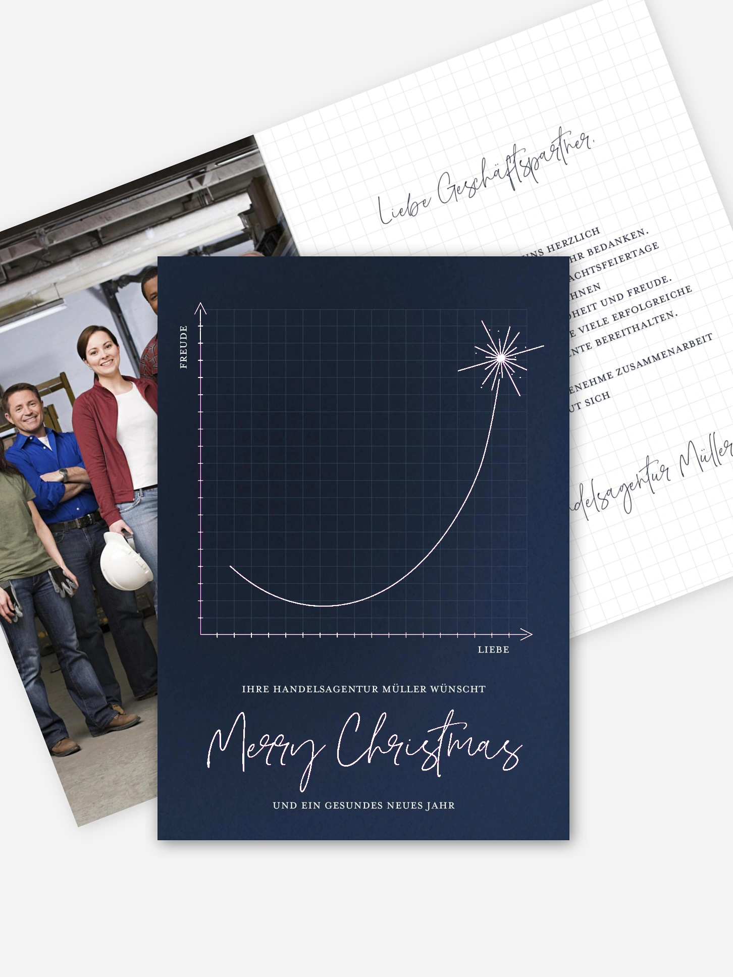 Geschäftliche Weihnachtskarte Shooting Star