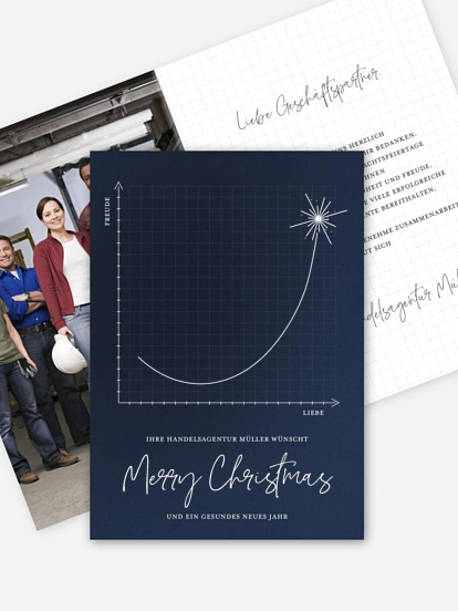 Geschäftliche Weihnachtskarte Shooting Star