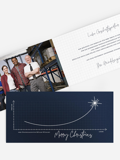 Geschäftliche Weihnachtskarte Shooting Star