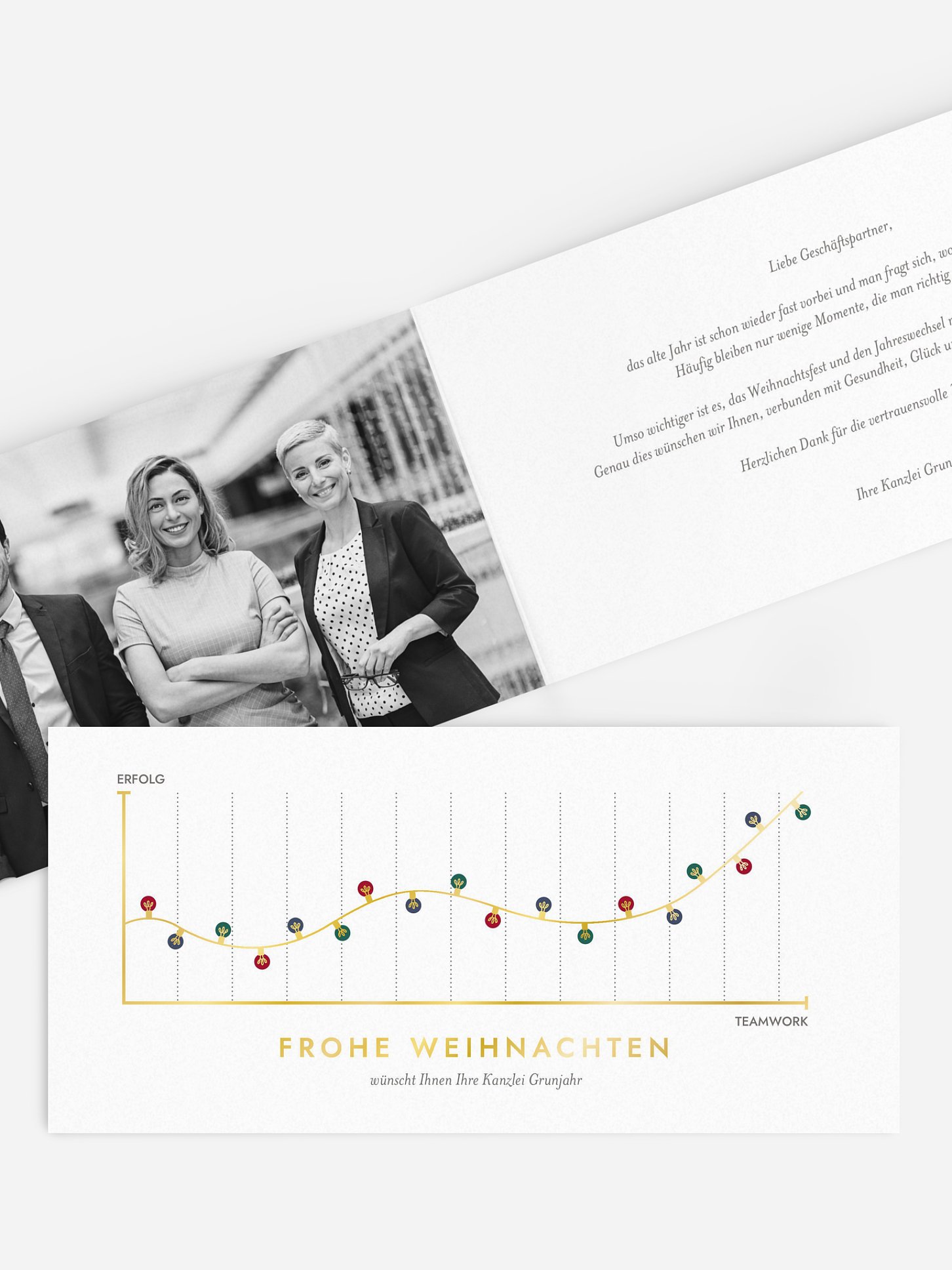 Geschäftliche Weihnachtskarte Bright Times