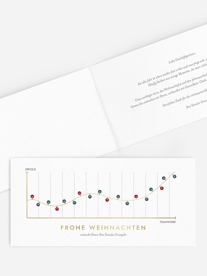 Geschäftliche Weihnachtskarte Bright Times