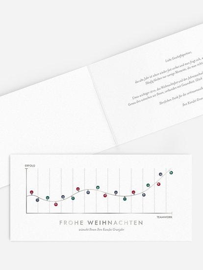 Geschäftliche Weihnachtskarte Bright Times
