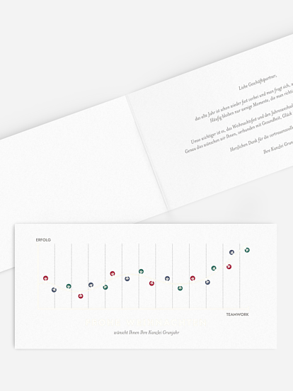 Geschäftliche Weihnachtskarte Bright Times