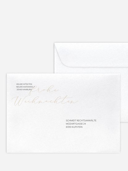 Bedruckte Umschläge geschäftl. Weihnachten Cut-Out-Tree