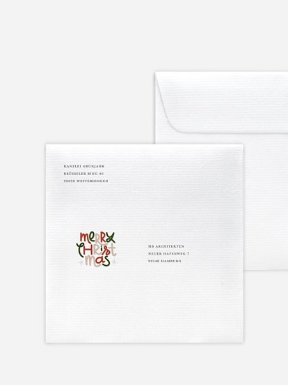 Bedruckte Umschläge geschäftl. Weihnachten Festlicher Glanz