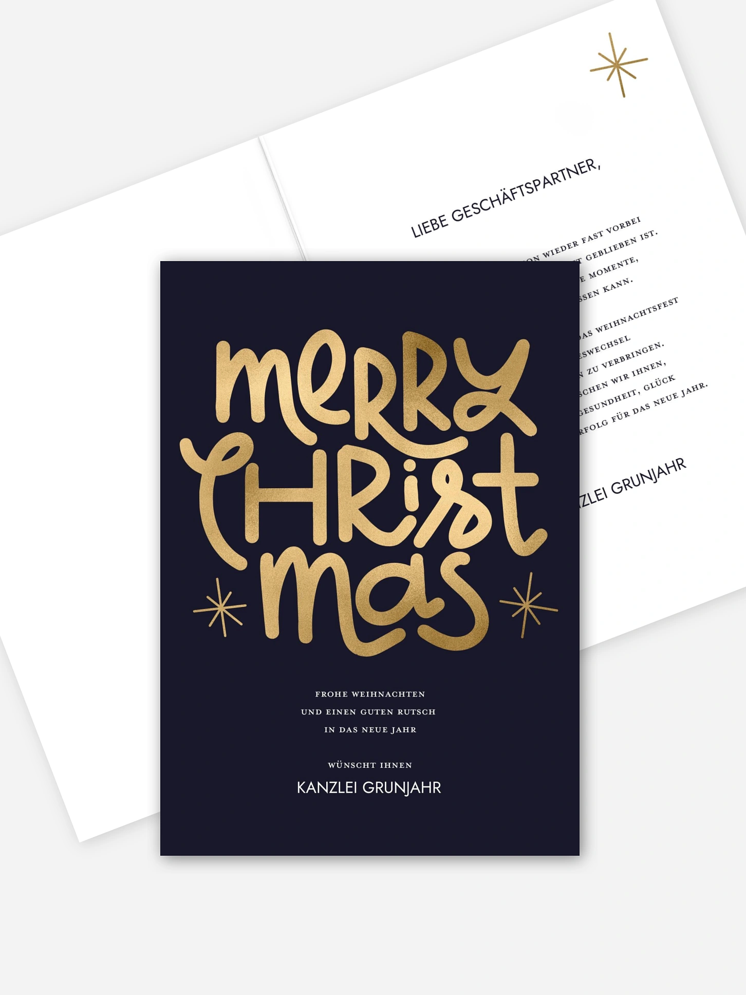Geschäftliche Weihnachtskarte Festlicher Glanz