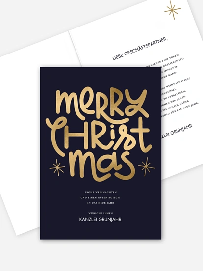 Geschäftliche Weihnachtskarte Festlicher Glanz