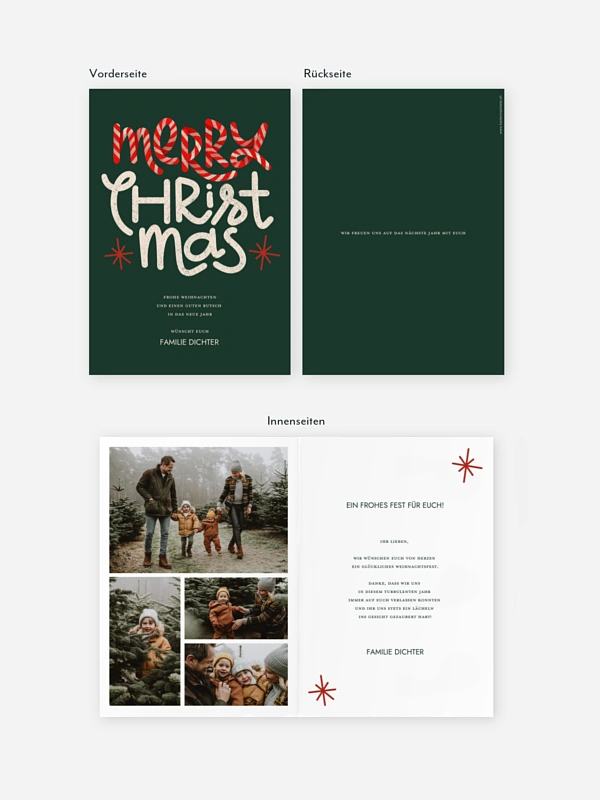 Weihnachtskarte Festlicher Glanz