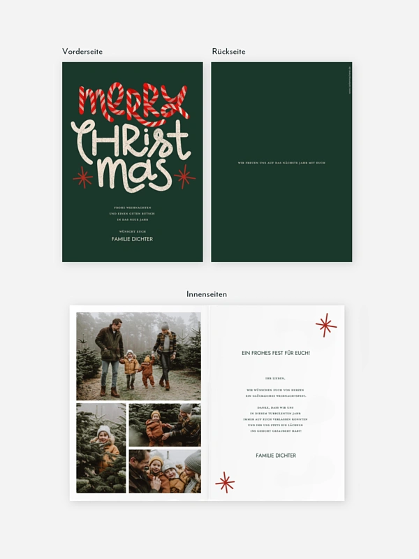 Weihnachtskarte Festlicher Glanz