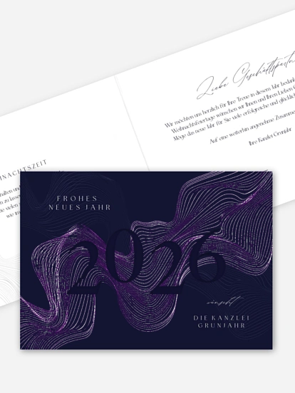 Geschäftliche Weihnachtskarte Gold Rush