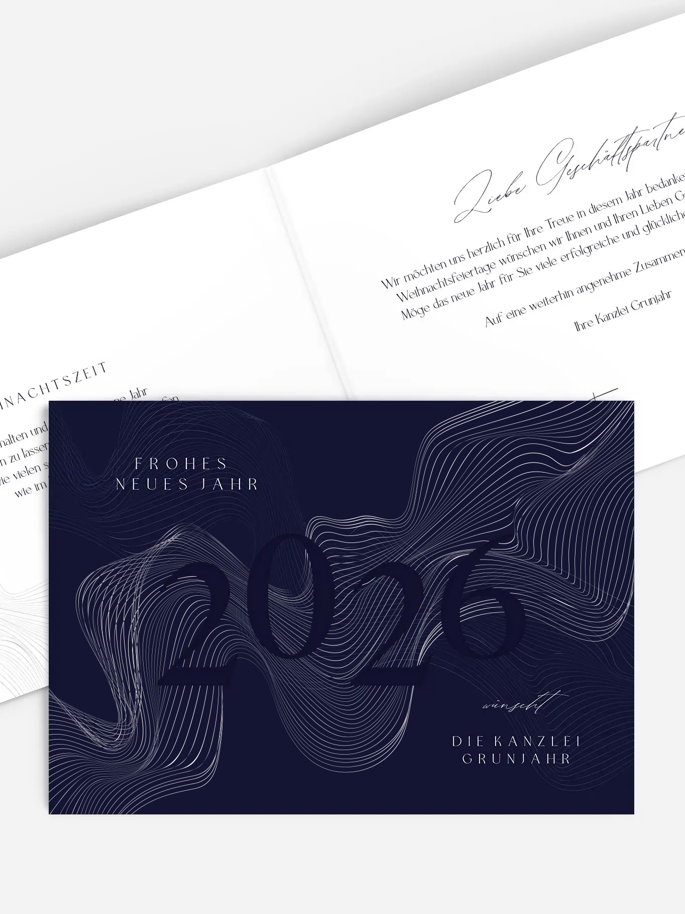 Geschäftliche Weihnachtskarte Gold Rush