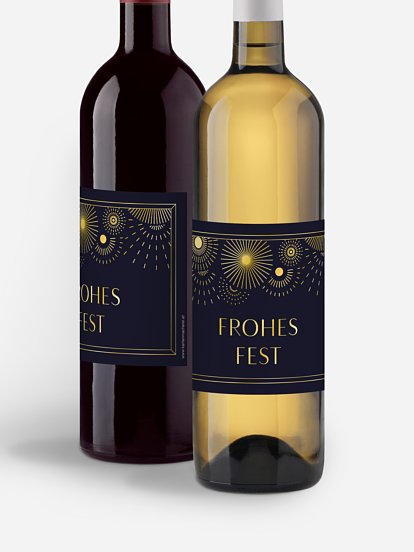 Flaschenetikett geschäftlich Fireworks