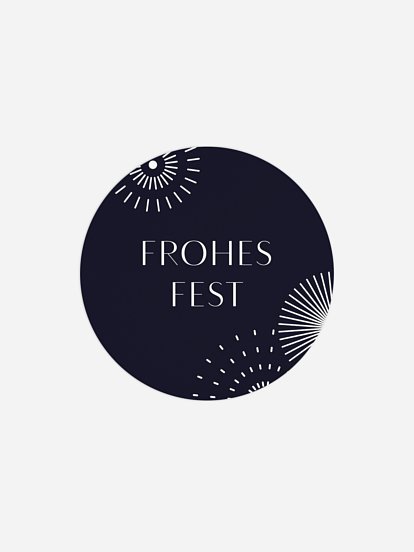 Geschenkaufkleber Geschäftlich Fireworks