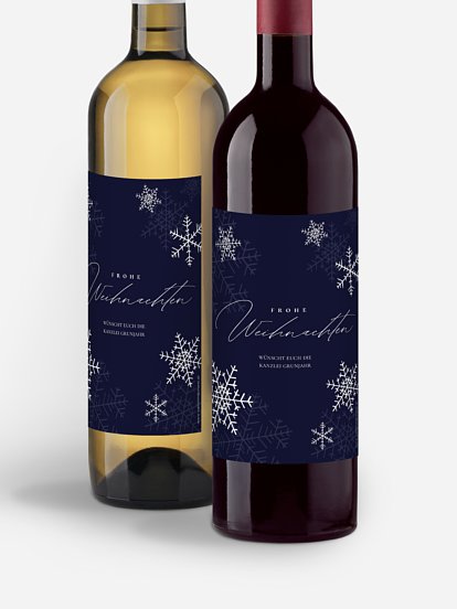 Flaschenetikett geschäftlich Joyful Snowflake