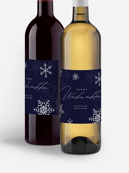 Flaschenetikett geschäftlich Joyful Snowflake