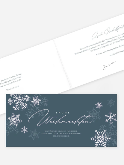 Geschäftliche Weihnachtskarte Joyful Snowflake