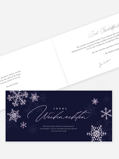 Geschäftliche Weihnachtskarte Joyful Snowflake