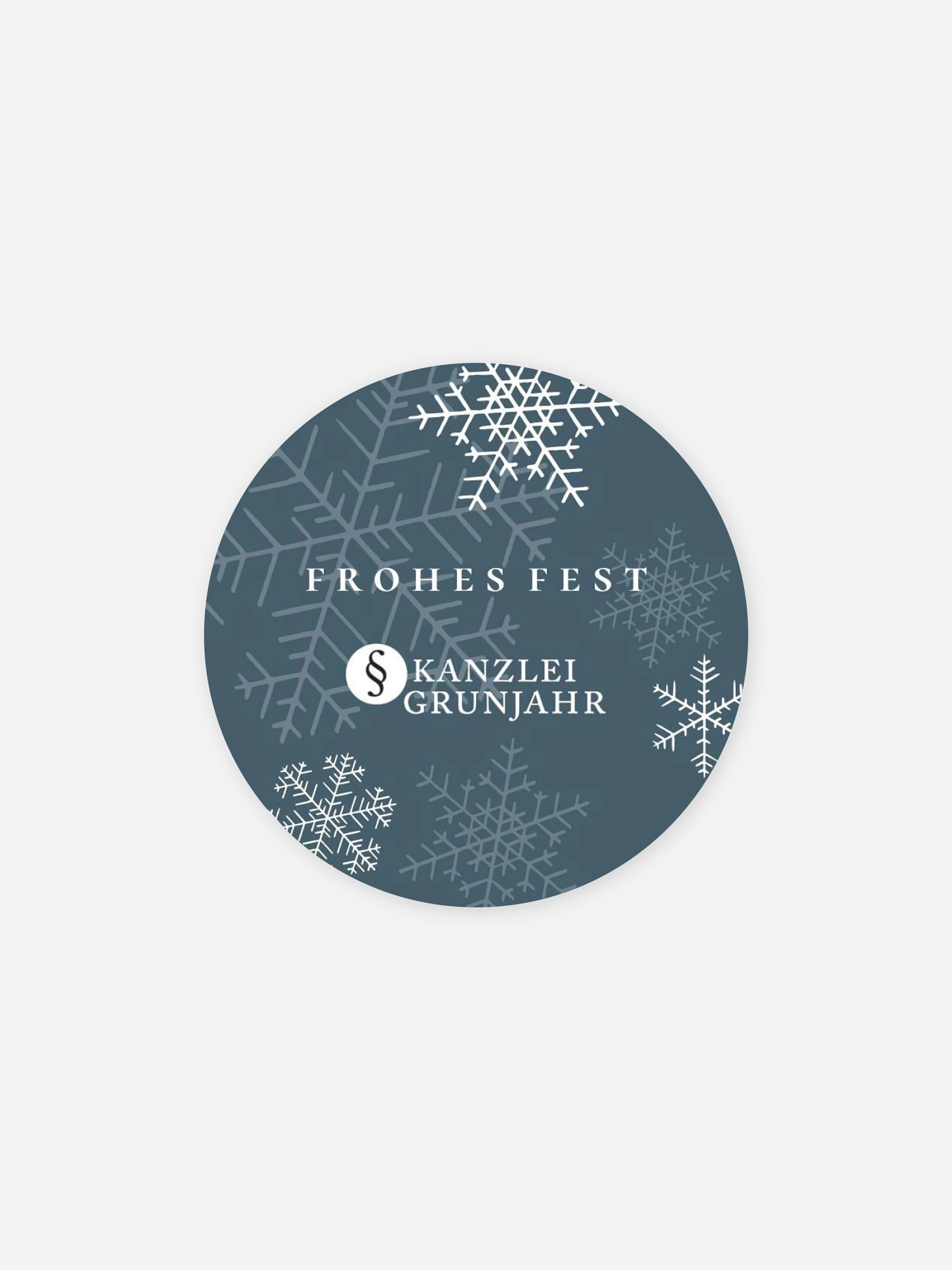 Geschenkaufkleber Geschäftlich Joyful Snowflake