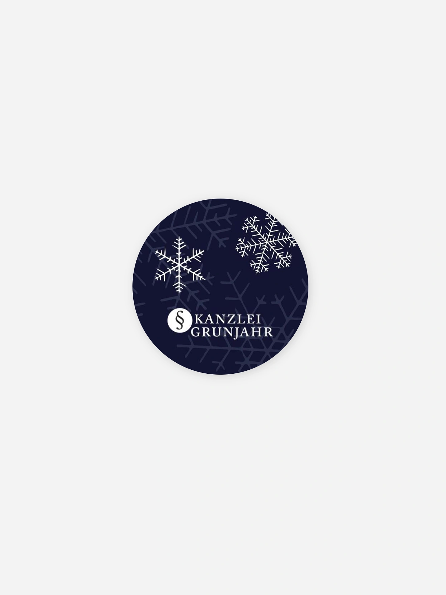 Geschenkaufkleber Geschäftlich Joyful Snowflake