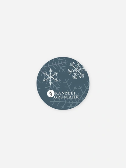 Geschenkaufkleber Geschäftlich Joyful Snowflake