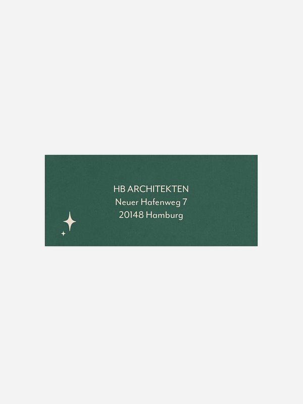 Absenderaufkleber geschäftl. Weihnachten Festglanz