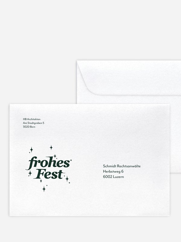 Bedruckte Umschläge geschäftl. Weihnachten Festglanz