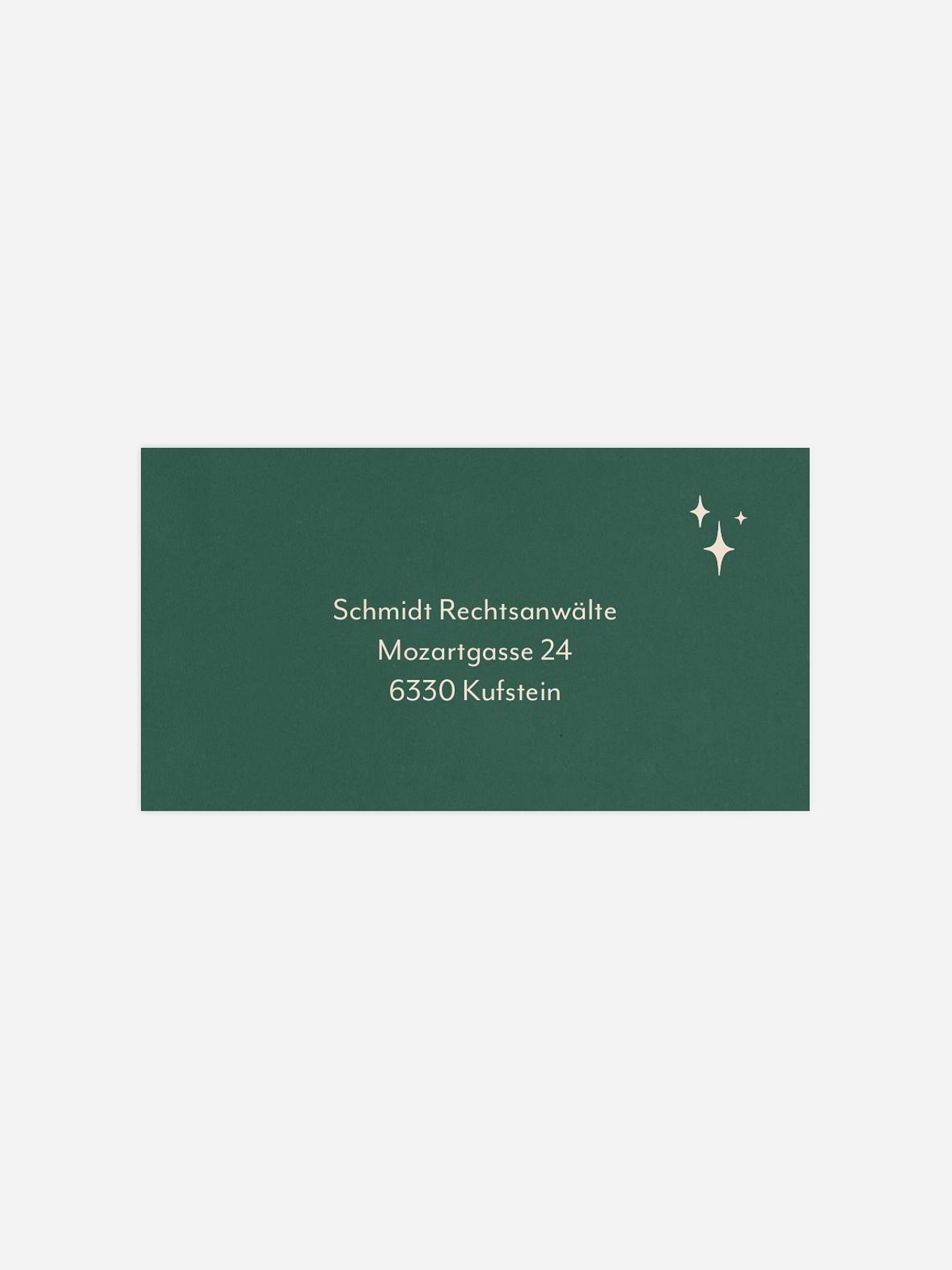 Empfängeraufkleber geschäftl. Weihnachten Festglanz
