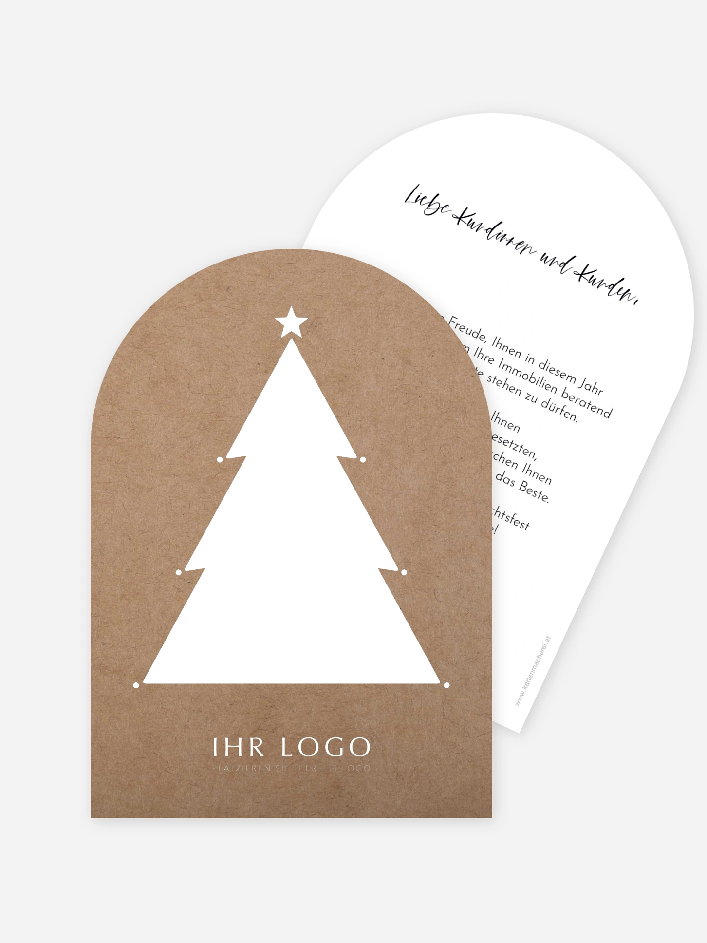 Geschäftliche Weihnachtskarte Happy Notes mit 3D-Effekt