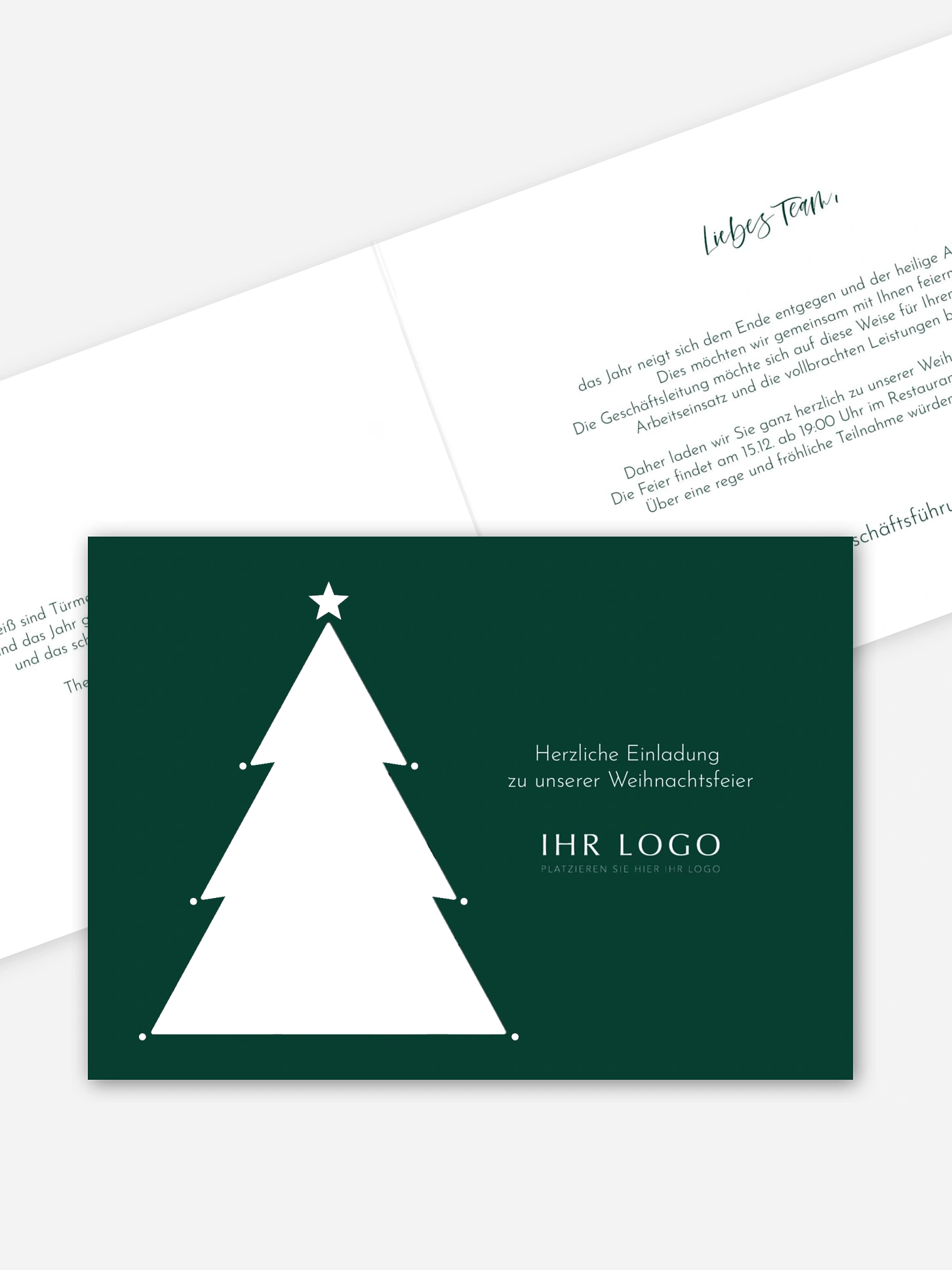 Weihnachtsfeier Happy Notes mit 3D-Effekt