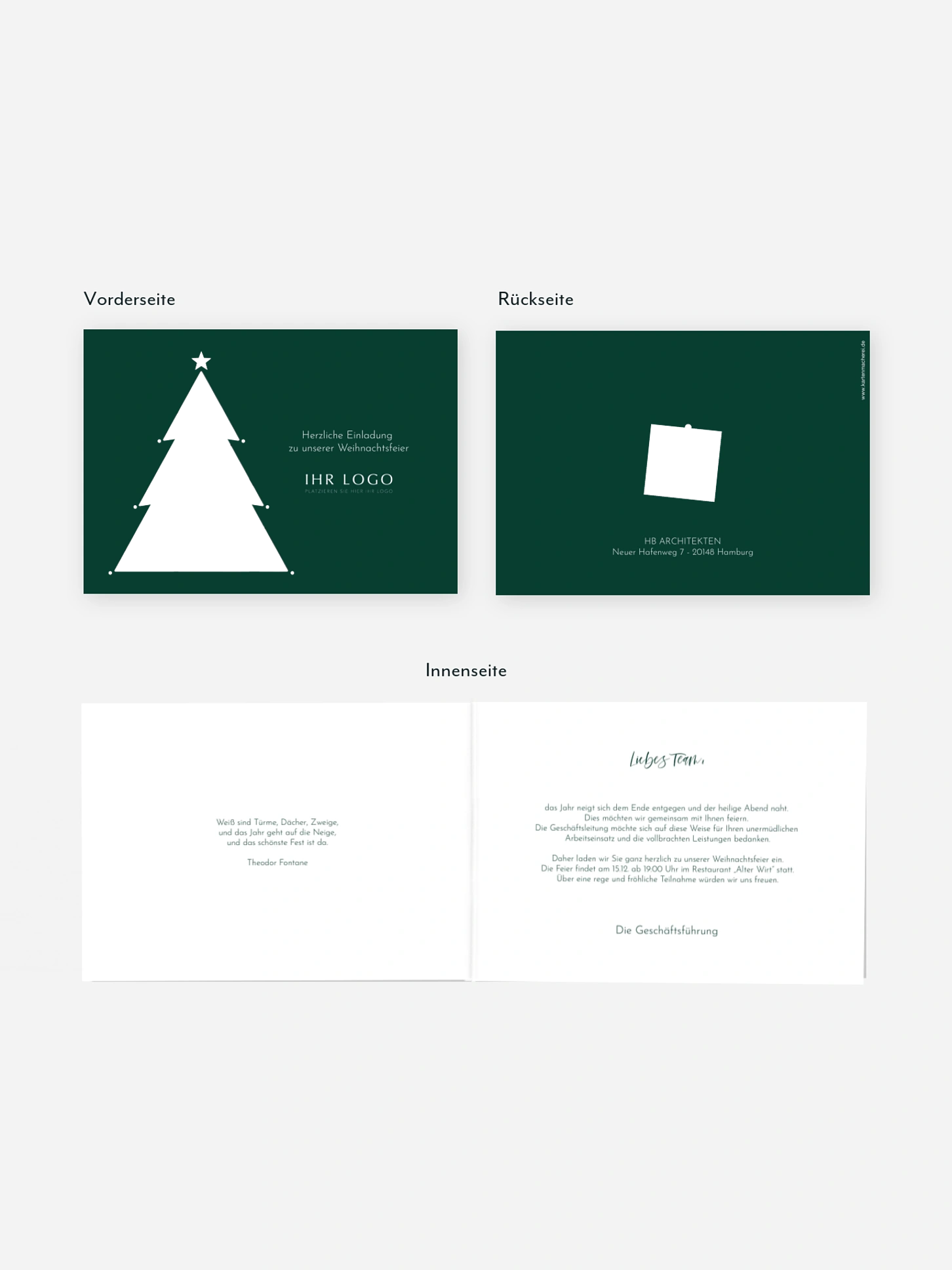 Weihnachtsfeier Happy Notes mit 3D-Effekt