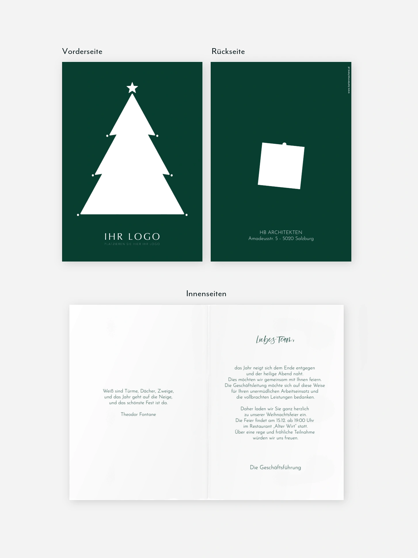 Weihnachtsfeier Happy Notes mit 3D-Effekt