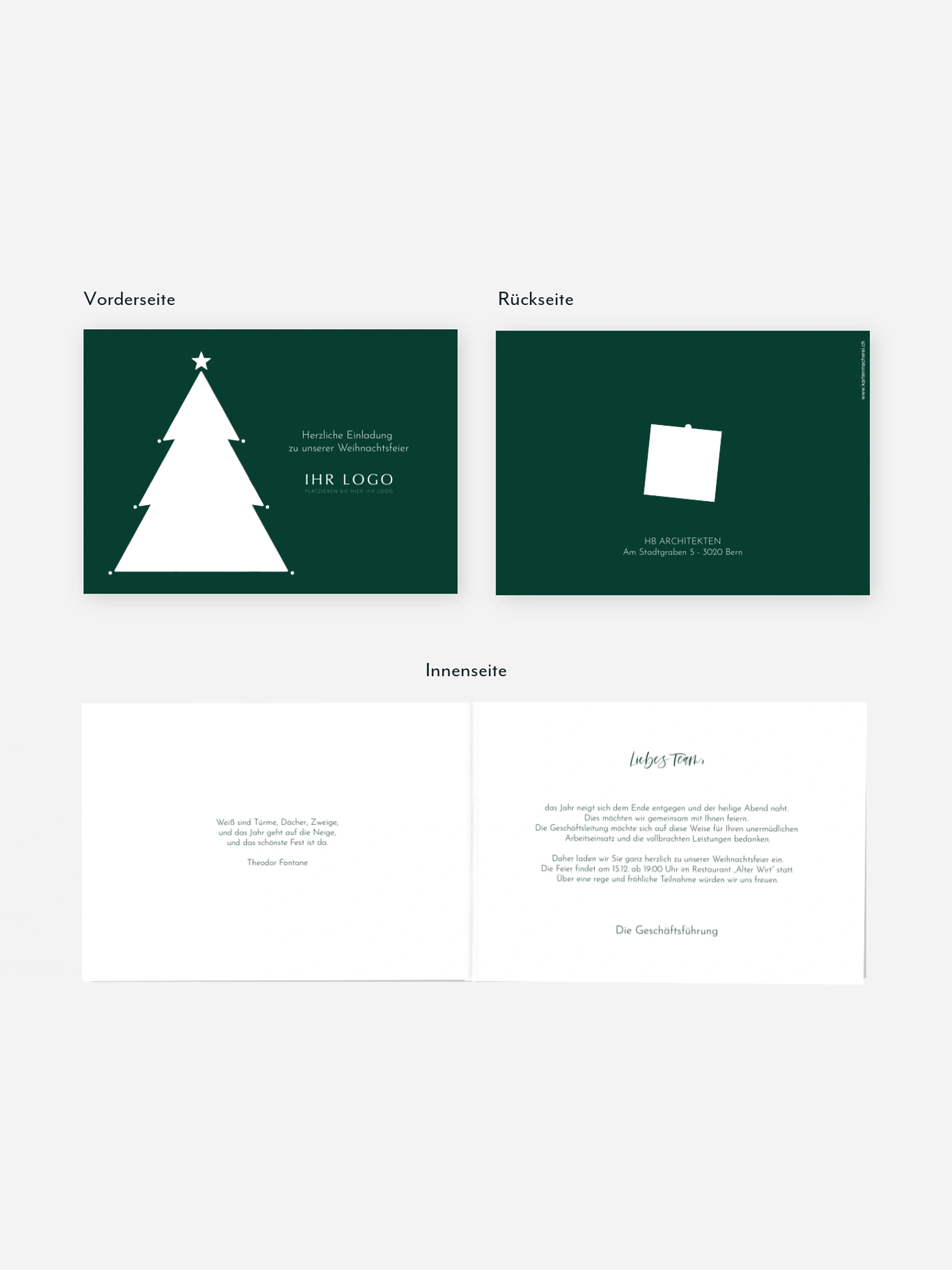 Weihnachtsfeier Happy Notes mit 3D-Effekt