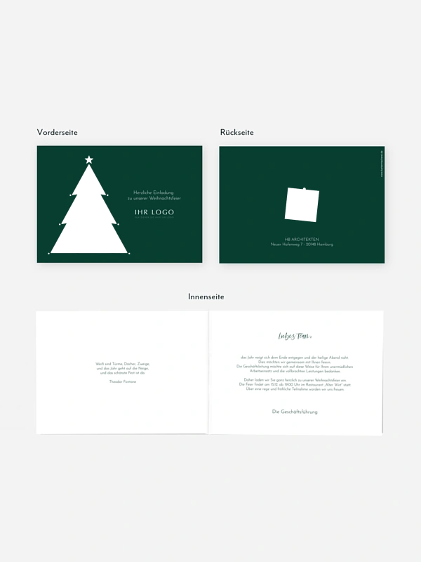 Weihnachtsfeier Happy Notes mit 3D-Effekt