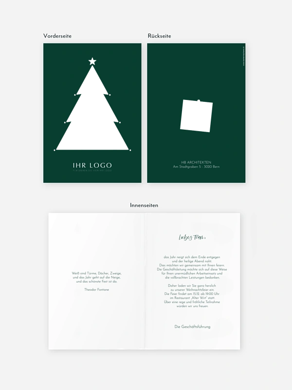 Weihnachtsfeier Happy Notes mit 3D-Effekt
