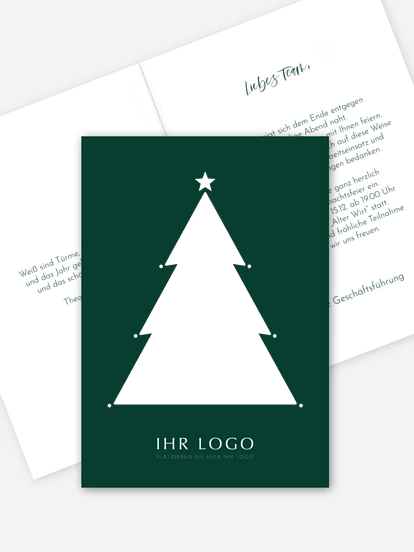 Weihnachtsfeier Happy Notes mit 3D-Effekt