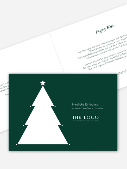 Weihnachtsfeier Happy Notes mit 3D-Effekt
