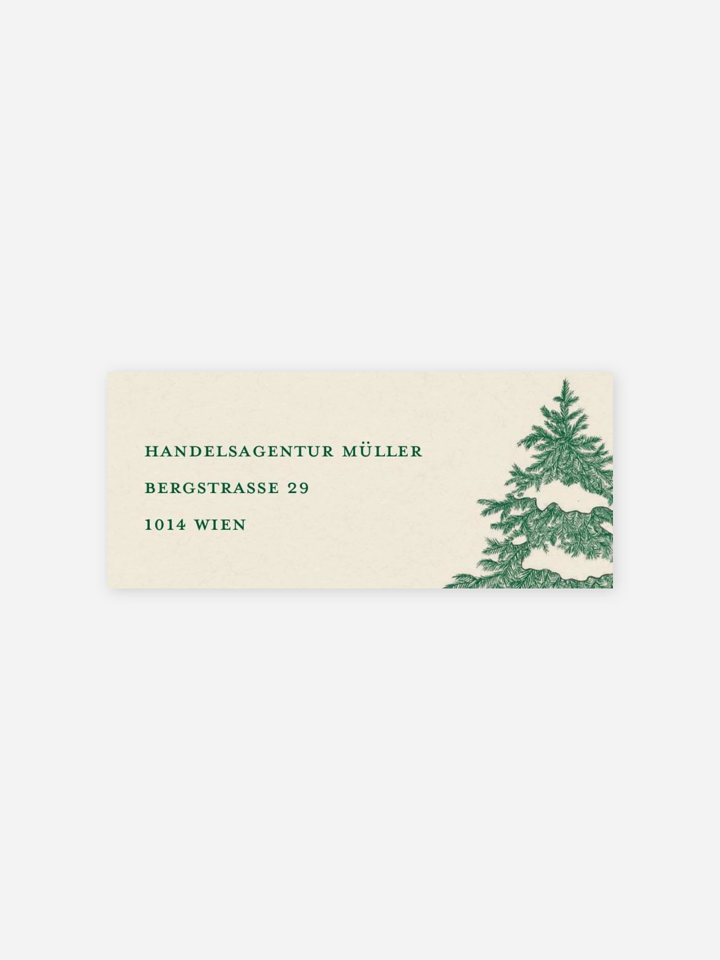 Absenderaufkleber geschäftl. Weihnachten Vintage Tanne