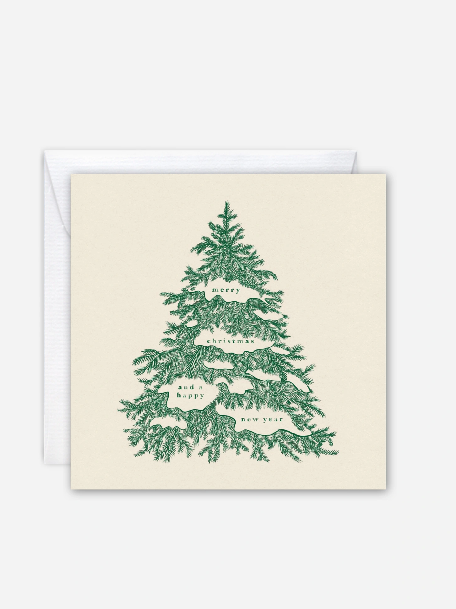 Geschäftliche Weihnachtskarte Vintage Tanne