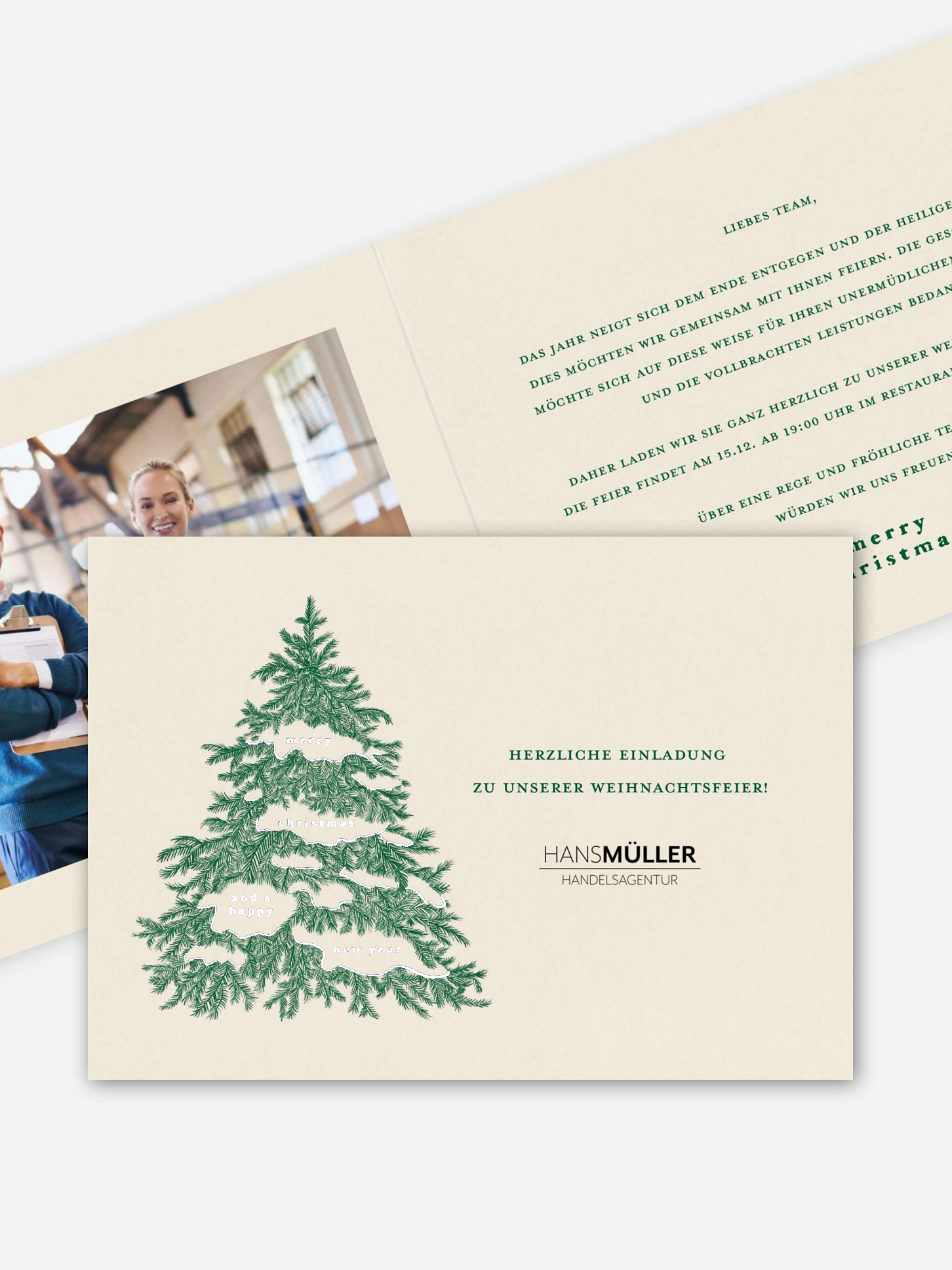 Weihnachtsfeier Vintage Tanne