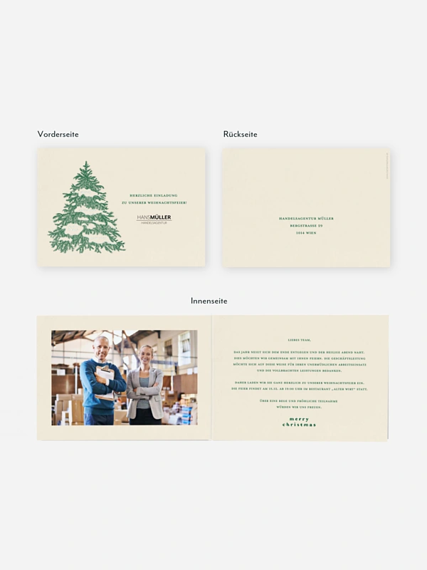Weihnachtsfeier Vintage Tanne
