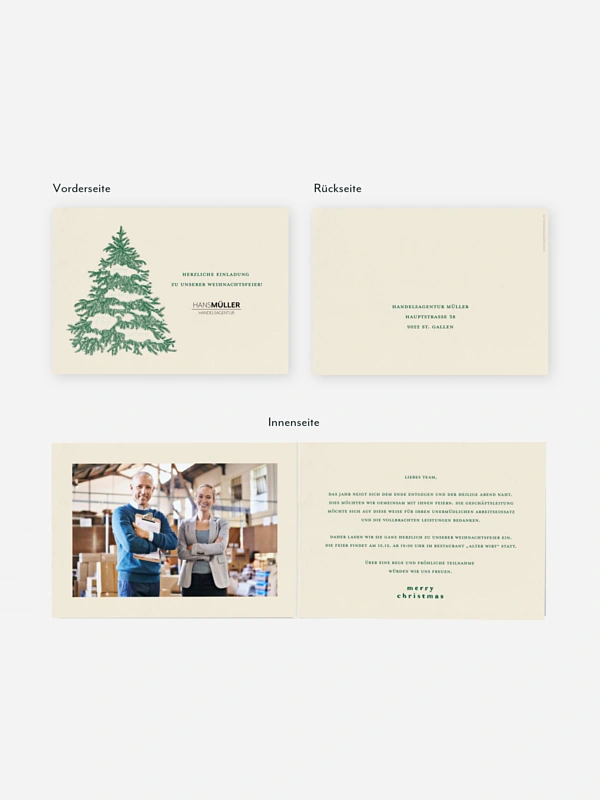 Weihnachtsfeier Vintage Tanne