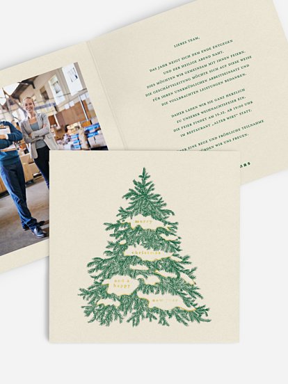 Weihnachtsfeier Vintage Tanne