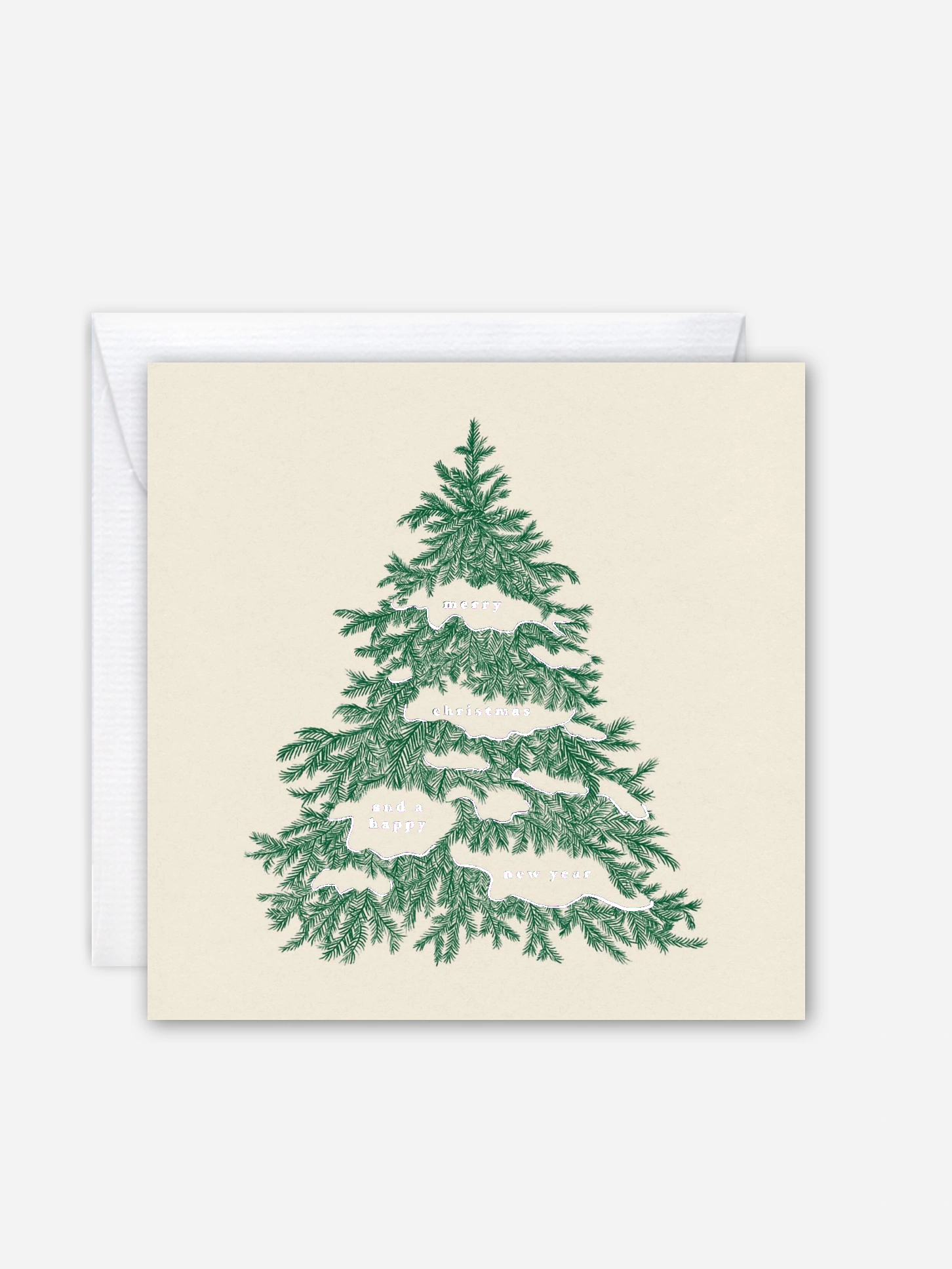 Weihnachtskarte Vintage Tanne
