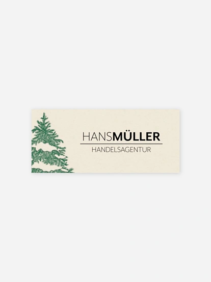 Geschenkaufkleber Geschäftlich Vintage Tanne