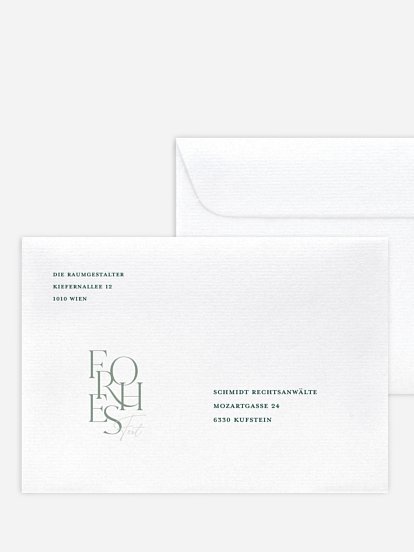 Bedruckte Umschläge geschäftl. Weihnachten Festive Wishes