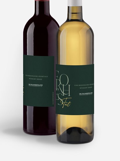 Flaschenetikett geschäftlich Festive Wishes