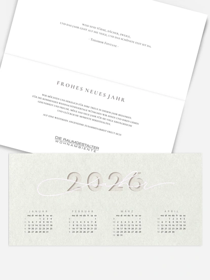 Geschäftliche Weihnachtskarte Merry and Bright